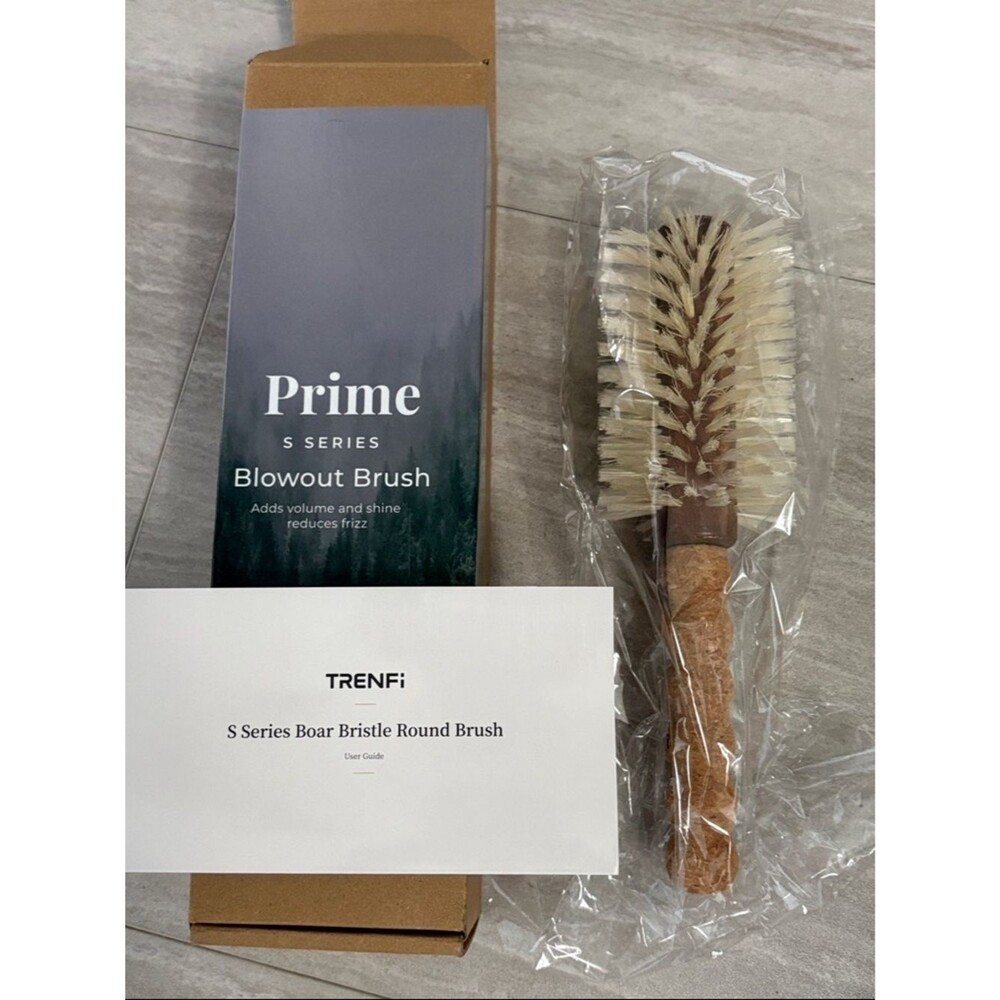 Prime S Series hybrid boar bristle & nylon round  blowout brush cork handle